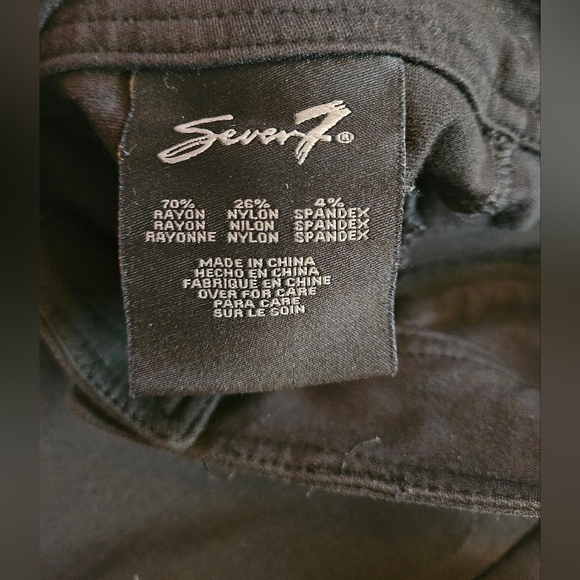 Seven7 Womens Black Cropped Skinny 4 Pocket Pants Size 8 - Picture 6 of 12